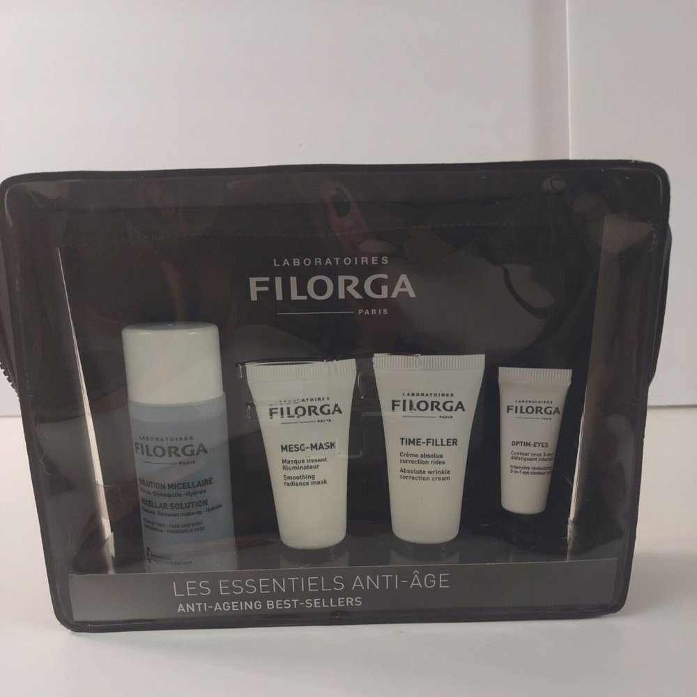 Filorga 4pc Travel Set: Time Filler Correction Cream, Optim-Eyes, Meso Mask